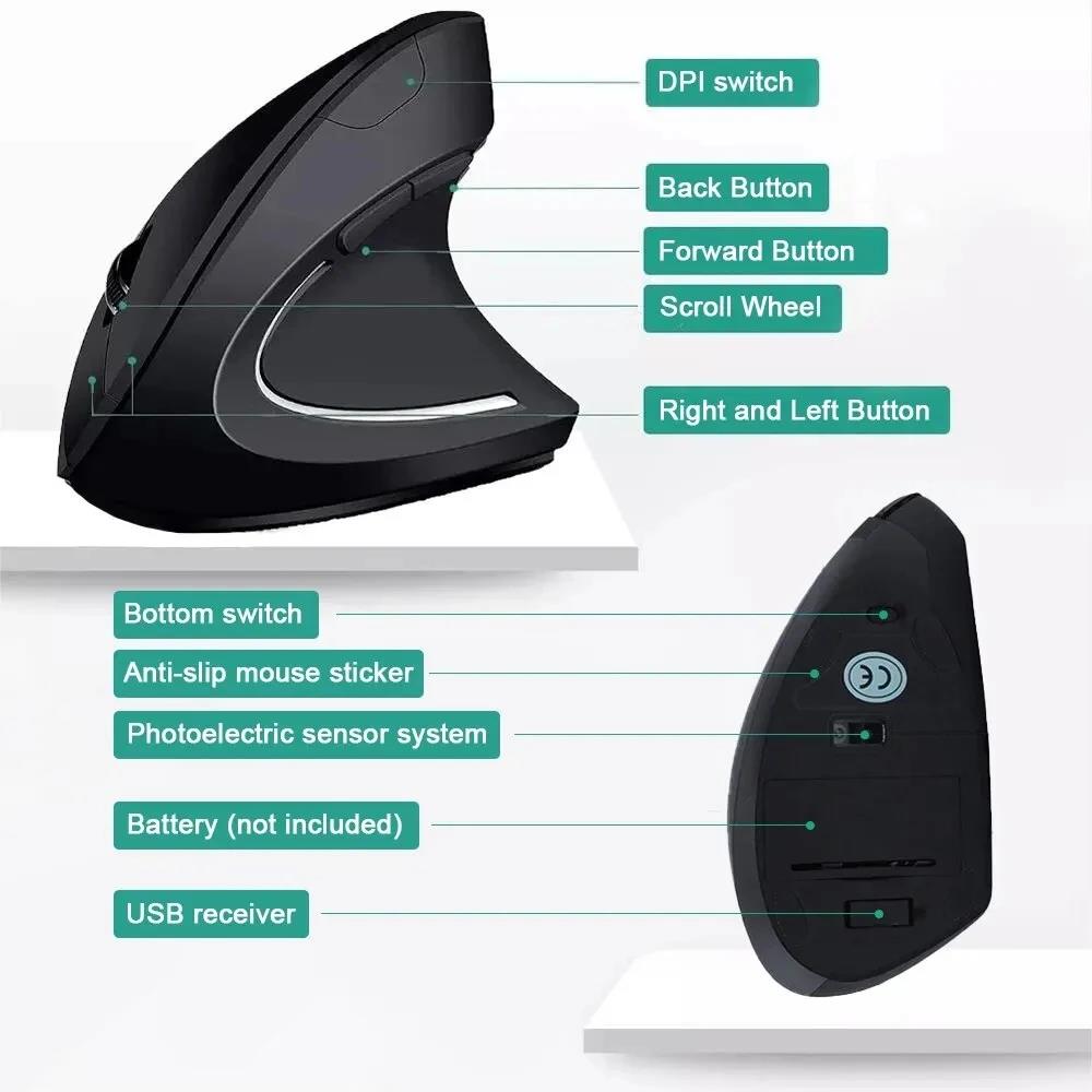 Vertical Mouse Ergonomic Mouse - Laptop Mouse review and price
