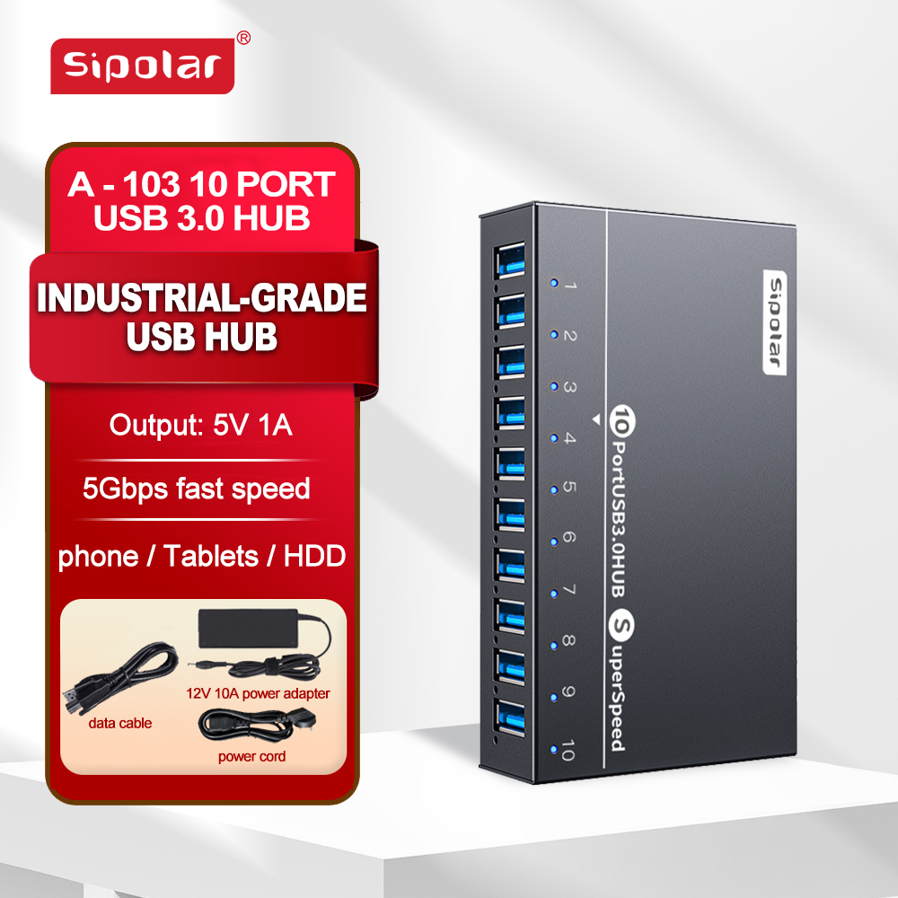 A103 Sipolar  10 Port   Usb Hu - Usb Hub review and price