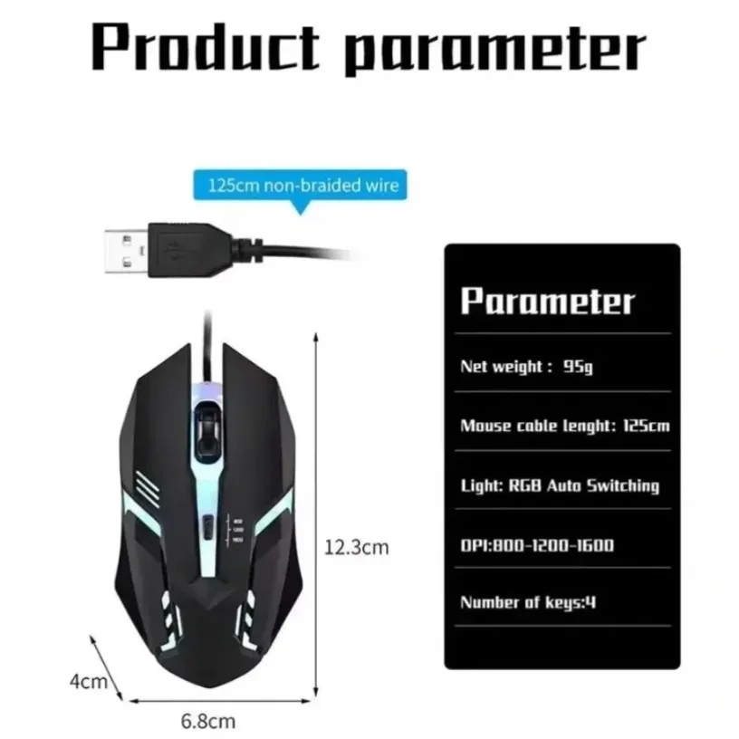 Colorful 3-Button LED E-Sports - Laptop Mouse review and price